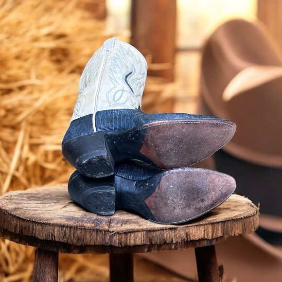 Size 7.5 C - 1970’s Ralph Lauren Iconic Cowboy Western Boots Lizard - Picture 5 of 7